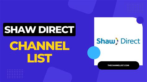 list of shaw direct channels.